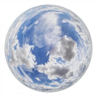 16K blue clouded skydome HDRi panorama